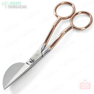Best Quality Product Applique Scissors Polish Finished Curved Handle Paddle Shaped Blade Duckbill Stainless Steel by Hasni S - Product Image 6