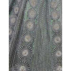 Lehenga Choli de créateur avec un magnifique filet gris à paillettes et un dupatta pour les vêtements de mariage - Product Image 4