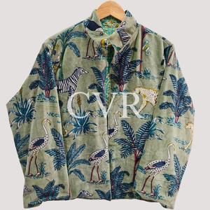 Bohemian Animal Print Full Sleeve Turn-down Collar <b>Coat</b> for <b>Women</b> Summer Casual Outerwear Plus Size Polyester Fabric - Product Image 4