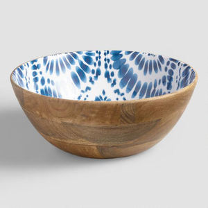 Multi-color Printed Enamel <b>Wooden</b> <b>Salad</b> <b>Bowl</b> - Product Image 4