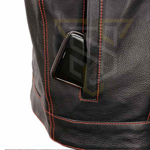 Gilet de motard sans manches de haute qualité pour hommes hiver meilleure qualité en cuir sport travail Logo vêtements d'extérieur gilets chauds gilets - Product Image 5