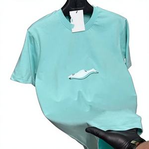 Camiseta de Hombre Tallas Grandes de Seda/Algodón Antipilling, Manga Corta, Cuello Redondo, Casual, Transpirable, Ecológica, OEM ODM, 300 Gramos, Animal - Product Image 1