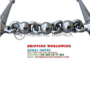 Broca de caballo de acero inoxidable, mejilla completa, Boca de Waterford, Regal Impex, embalaje personalizado de plata al por mayor, herrador de jinetes - Product Image 5