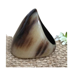 Anillo de cuerno de búfalo Natural pulido, joyería de dedo hecha a mano ligera para uso diario, Color de cuerno Natural de tradebit - Product Image 2