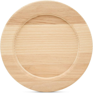 Assiette de chargeur en bois naturel pour décor de table Écologique Durable Parfait Événement Décoratif Fournitures Alimentaires Assiette de chargeur - Product Image 2