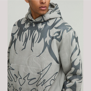 Nueva Llegada, Conjunto Deportivo de Invierno para Hombre, con Capucha, Estampado Sólido Informal, Transpirable, de Secado Rápido, Felpa Francesa, Grueso, de Poliéster y Algodón - Product Image 2