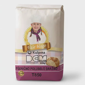 DEM T850 Bread <b>Flour</b> Wheat Based Semi Dark <b>Flour</b> 25kg Bag - Product Image 1