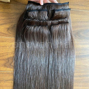 Clip en gros dans les extensions de cheveux humains vietnamiens technique slave traitement russe toucher soyeux direct d'usine - Product Image 4