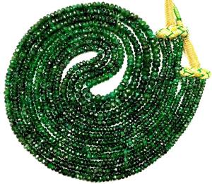 Perles de rondelle à facettes émeraude verte naturelle perles de pierres précieuses émeraude véritable collier d'émeraude cadeau pour l'occasion collier de femmes - Product Image 4