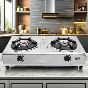 Wholesale Stainless Steel Two Ring Gas Stove Burner Home <b>Kitchen</b> Appliance for Ceramic Cooktops Direct B2B India - Product Image 2