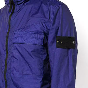 Chaqueta Cortavientos de Lona de Secado Rápido con Botones Cubiertos, Diseño Casual Holgado, Talla Grande, Alta Calidad, para Hombre, Estilo Urbano, Invierno - Product Image 3