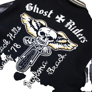 Vente en gros de vestes d'université en laine XL pour femmes tissées légères brodées/logos henille avec support à capuche pour baseball Letterman Design - Product Image 2