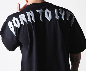 Haute qualité sur la taille poids lourd goutte épaule Gym hommes bouffée impression T-Shirts personnaliser impression o-cou respirant chemises - Product Image 3