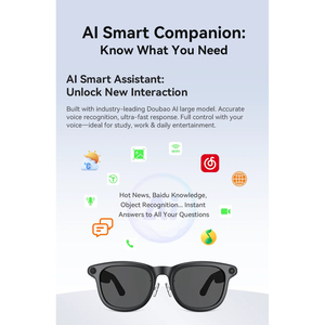 Lunettes intelligentes avec caméra HD 8MP, enregistrement vidéo 1080P, assistant vocal IA, étui de charge magnétique, appels Bluetooth - Product Image 2