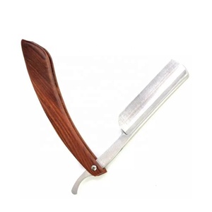 Zecharay INDUSTRIES-maquinilla de afeitar con mango de madera, mango de corte de garganta, profesional, de borde recto, para peluquero - Product Image 1
