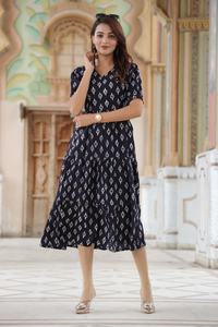 100% Eco-Friendly Cotton Breathable Natural Waist <b>Ball</b> <b>Gown</b> Knee-Length Casual Dress - Product Image 6