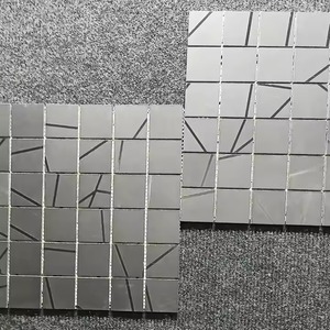 Carreaux muraux décoratifs en céramique de porcelaine 30x30cm à bas prix en verre mosaïque cube motif dosseret de porcelaine vente en gros - Product Image 3