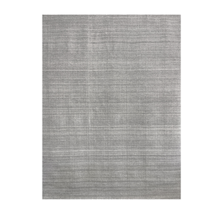 Oferta Especial 2023 Alfombra de Seda/Lana Tejida a Mano, Diseño Moderno de Pelo en Bucle, Antideslizante, Lavable, Pelo Medio, Rectangular Plateada - Product Image 1