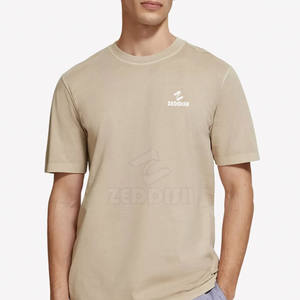Camiseta de algodón 100% para hombre Patrón sólido antiarrugas único Tejido de punto de alta calidad Mejor precio Venta en línea - Product Image 1