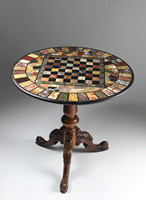 Table d'échecs royale traditionnelle en marbre - Matériau en pierre durable, multifonctionnelle pour salon, chambre, appartement et usage extérieur