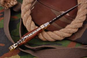 Haute qualité damas vin tire-bouchon couteau survie en plein air tactique exquis couverture en cuir couteaux à lame pliante - Product Image 3