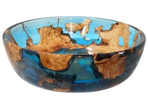 Resina epoxi hecha a mano de la mejor calidad con cuencos Servidor de ensalada de madera de mango Tazón Diseño moderno y fiestas de bodas de la India - Product Image 4