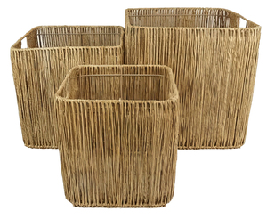 Juego de Cestas de Almacenamiento de Proveedor Certificado, Cesta de Yute, Jacinto de Agua y Pasto Marino, Productos de Organización del Hogar, Centro de Almacenamiento para el Hogar - Product Image 2