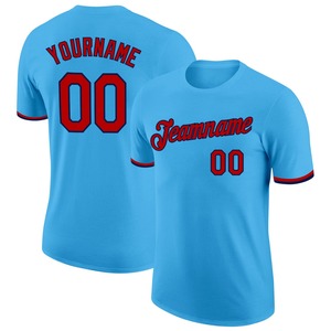 Camiseta de rendimiento personalizada al por mayor directa para Sky Blue Red-Navy Colors Hecho de poliéster/algodón para Engro Sportswear Indust - Product Image 1