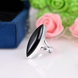925 bague classique en argent massif bijoux pour femmes 925 argent Sterling noir Onyx pierre précieuse Style Boho bague faite à la main cadeau pour maman - Product Image 2