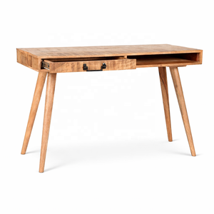Solid Mango Wood Writing <b>Desk</b> | Mid Century Modern Home Office <b>Desk</b> | Handmade Natural Finish Custom Size Akku Art Exports Model - Product Image 1