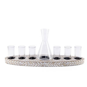 Recién llegado, conjunto de portavasos de cristal MOP, portavasos de cristal con incrustaciones de madreperla, decoración de regalos de Ramadán Eid - Product Image 5