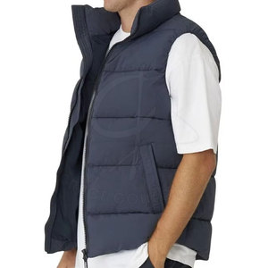 Vêtements d'extérieur bouffants sans manches pour hommes gilet bouffant pour couleur personnalisée bulle fermeture éclair chaud résistant à l'eau gilet bouffant - Product Image 4