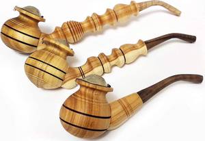 Pipa de Fumar de Madera Curvada Moderna Hecha a Mano por los Mejores Artesanos, de Alta Calidad, para Cigarros y Tabaco, Calidad Premium, Reutilizable - Product Image 3