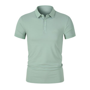 High Quality Custom <b>Half</b> Sleeve Polo <b>Shirts</b> for Men Wholesale Multi-Colors Knitted Fabric Solid Design for Summer - Product Image 5