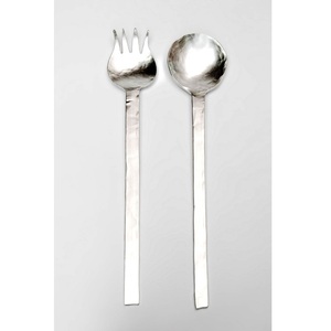 Servidor de Ensaladas de Acero Inoxidable de Diseño con Forma Artística que Agrega Estilo, Funcionalidad y Belleza a la Preparación Diaria de Ensaladas - Product Image 1