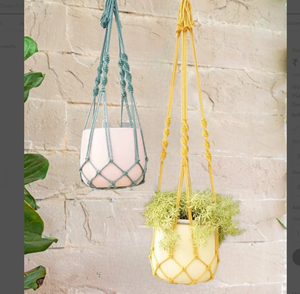 No Tassel Plant Holder Customized Macrame Plant Hanger for <b>Wall</b> and Window Decoration Minimalist Plant Hanger Knitt Sknotts 4. - Product Image 1