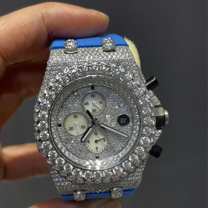 Montre en diamant moissanite personnalisée glacée en édition limitée pour hommes, bracelet tendance hip-hop, fermoir, bijoux de marque pour les fêtes - Product Image 1