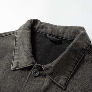 แจ็กเก็ตยีนส์สำหรับผู้ชายเสื้อโค้ทยีนส์แนวย้อนยุคผ้าฝ้ายเสื้อแจ็กเก็ตยีนส์ทรงหลวมสำหรับฤดูใบไม้ผลิเสื้อโค้ทยีนส์แบบไล่ระดับสีของ Y2K สไตล์วินเทจ - Product Image 5