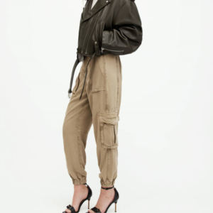 Pantalon Cargo en coton respirant avec logo personnalisé pour femmes, jogging de sport d'hiver à la mode, taille moyenne, vente en gros de quantité minimale de commande bas - Product Image 6