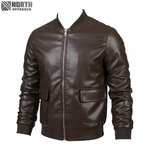 2025 Premium cómodo al por mayor nuevo diseño de moda hombres ropa de carreras chaqueta de bombardero de cuero de camuflaje mangas completas transpirable - Product Image 4
