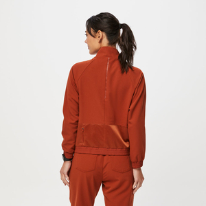 Veste de gommage pour femmes gommages hospitaliers unisexe confortable veste d'allaitement à fermeture éclair vestes médicales été hiver gommages hospitaliers - Product Image 4