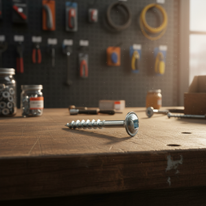 Tornillo Autorroscante para Madera con Cabeza Plana, Métrico, con Cabeza Phillips/Pozi, Recubrimiento de Níquel/Zinc, Acero al Carbono/Acero Inoxidable, Rosca Gruesa - Product Image 1