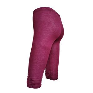 Logo personnalisé de haute qualité filles poches capri Shorts maille rayures femmes Gym Yoga Leggings solide noir Gym formation Yoga pantalon - Product Image 2