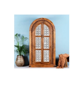 Chambre à coucher élégante en bois Almirah autoportante avec de hautes unités de rangement Tringles à suspendre et design épuré Espaces traditionnels parfaits - Product Image 1