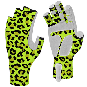 Gants de pêche d'été sans doigts à imprimé léopard, unisexes, imperméables, compatibles avec les écrans tactiles, antidérapants, séchage rapide, protection UV, pêche en plein air - Product Image 4