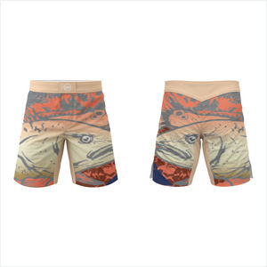 กางเกง MMA ผู้ชาย ทรงรัดรูป สำหรับกีฬาต่อสู้ คิกบ็อกซิ่ง ชุดออกกำลังกาย ลายพิมพ์ซับลิเมชั่น ปักลายดอกไม้ เอวสูง แต่งระบาย - Product Image 3