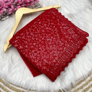 Màu Đỏ Ấn Độ Thiết Kế Mềm <span class=keywords><strong>Net</strong></span> <span class=keywords><strong>Saree</strong></span> Với Mới Nhất Ưa Thích Áo Độc Quyền Dân tộc Wedding Party Mặc Cái Nhìn Tuyệt Đẹp Phụ Nữ - Product Image 1