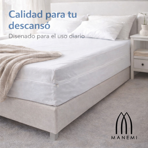 Coprimaterasso Bianco con Cerniera 'L' Aderente per Materassi Alti 30cm Lavabile in Lavatrice Cotone Traspirante Semplice Minimalista per Uso Domestico - Product Image 6