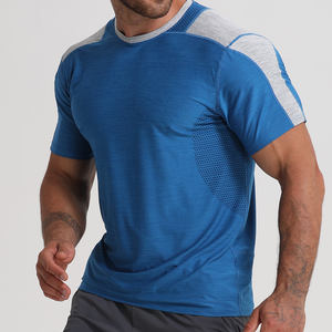 Camiseta ajustada de poliéster/algodón con logotipo personalizado para hombre, camiseta de manga corta con hombros caídos, tejido de peso pesado, estampado de animales de Hip Hop en blanco - Product Image 5