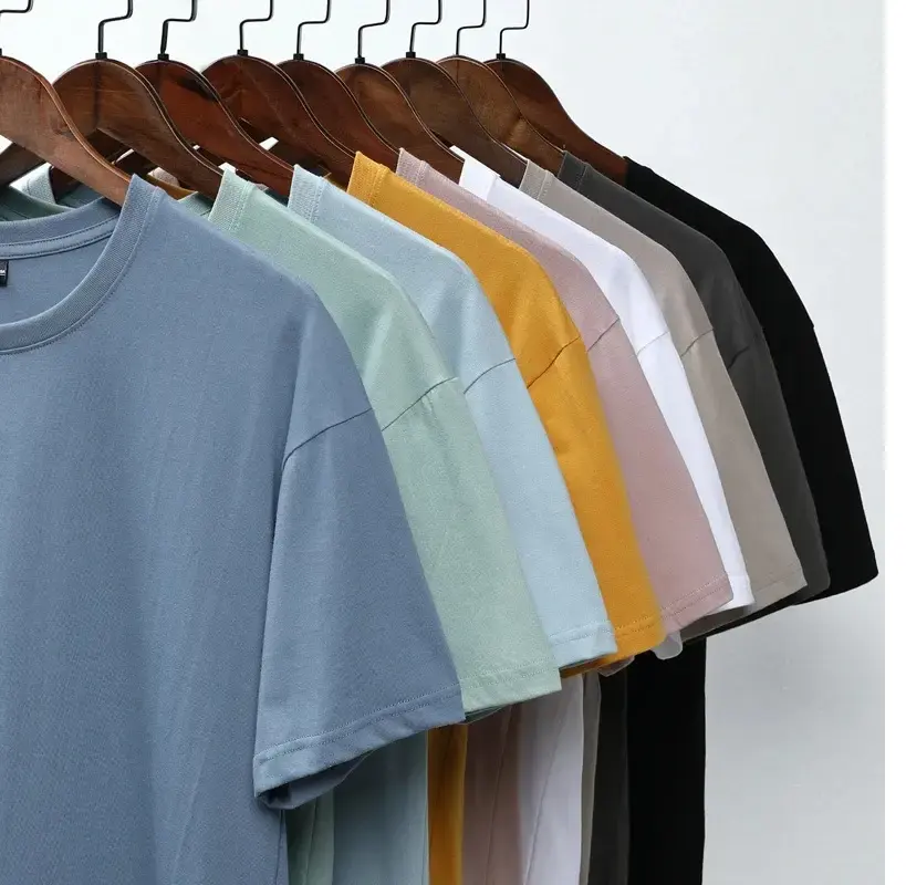 Nouveau style personnalisé imprimable logo polyester coton tissu sweat-shirt surdimensionné hommes/femmes porter t-shirt personnalisé unisexe t-shirts